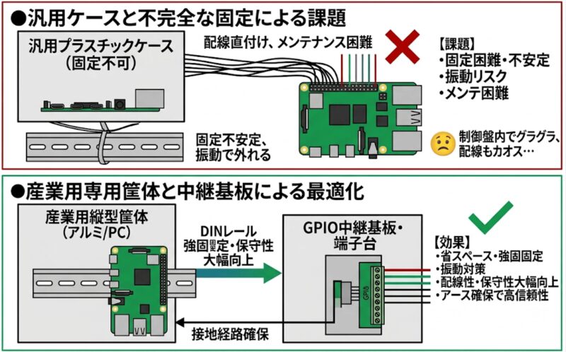 産業用DINレールマウント対応の筐体設計 | 組み込み機器・ハードウェア設計製作.com