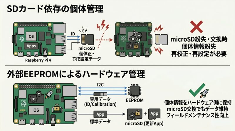 外部EEPROMによる個体識別と校正データの保持 | 組み込み機器・ハードウェア設計製作.com